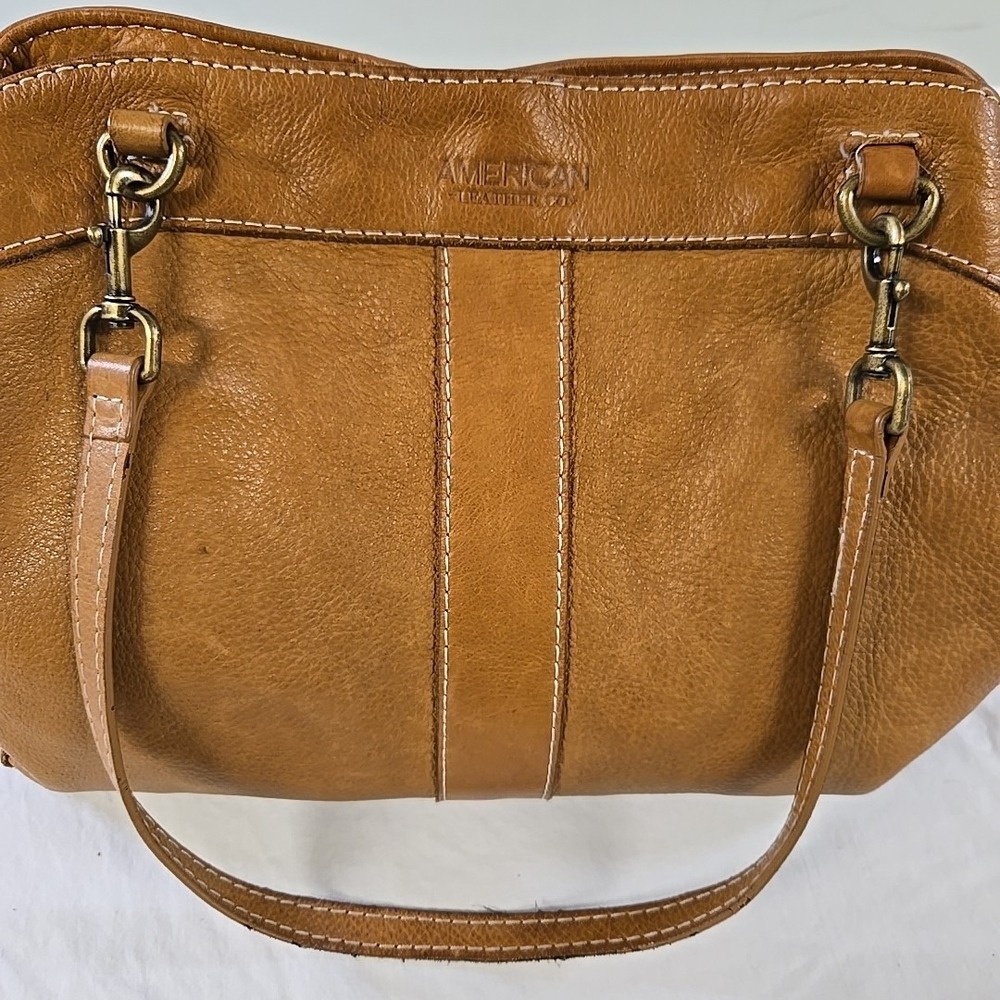 American Leather Co. Brookfield Hobo Shoulder Handbag Leather Shopper - Picture 2 of 16